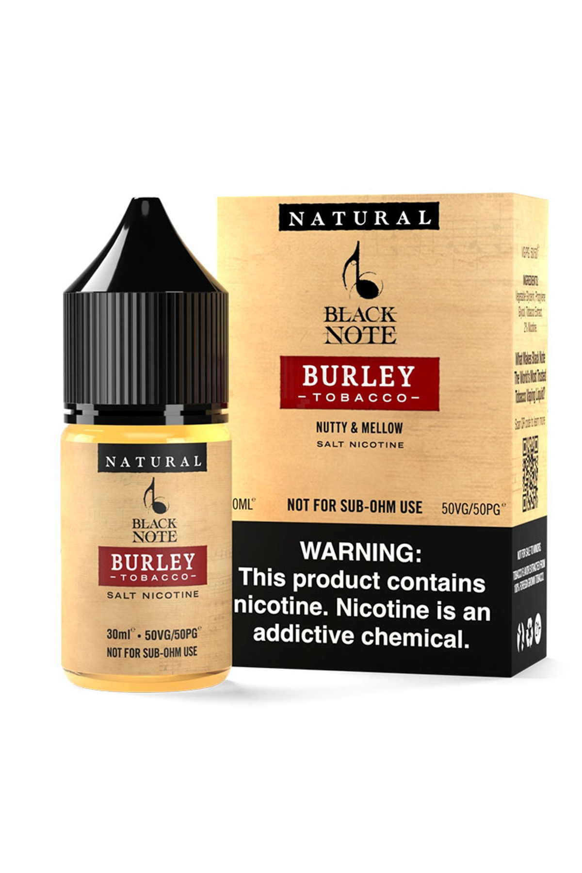 Black Note - Burley Tobacco Salt 30ML (Cevizli Tütün)