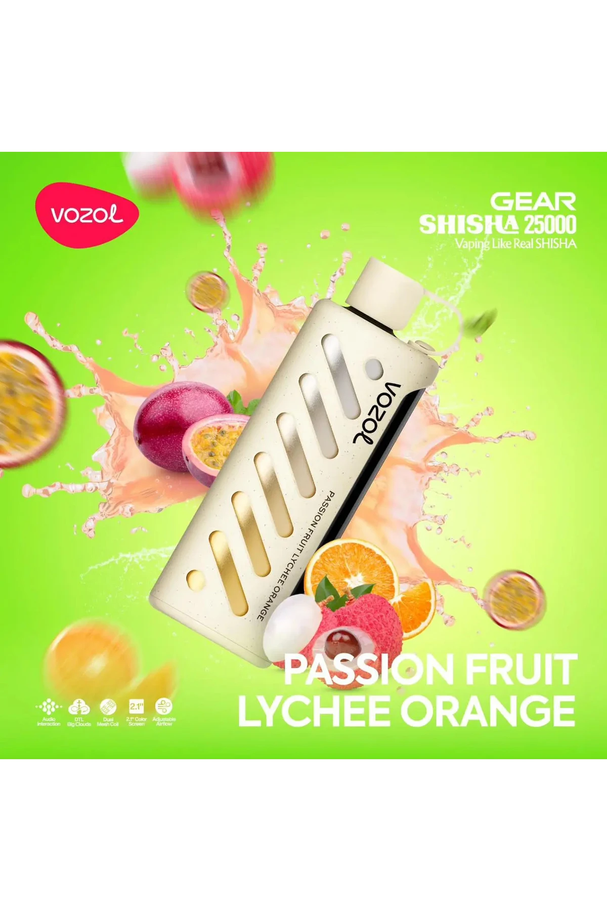 VOZOL GEAR 25000 Passion Fruit Lychee Orange