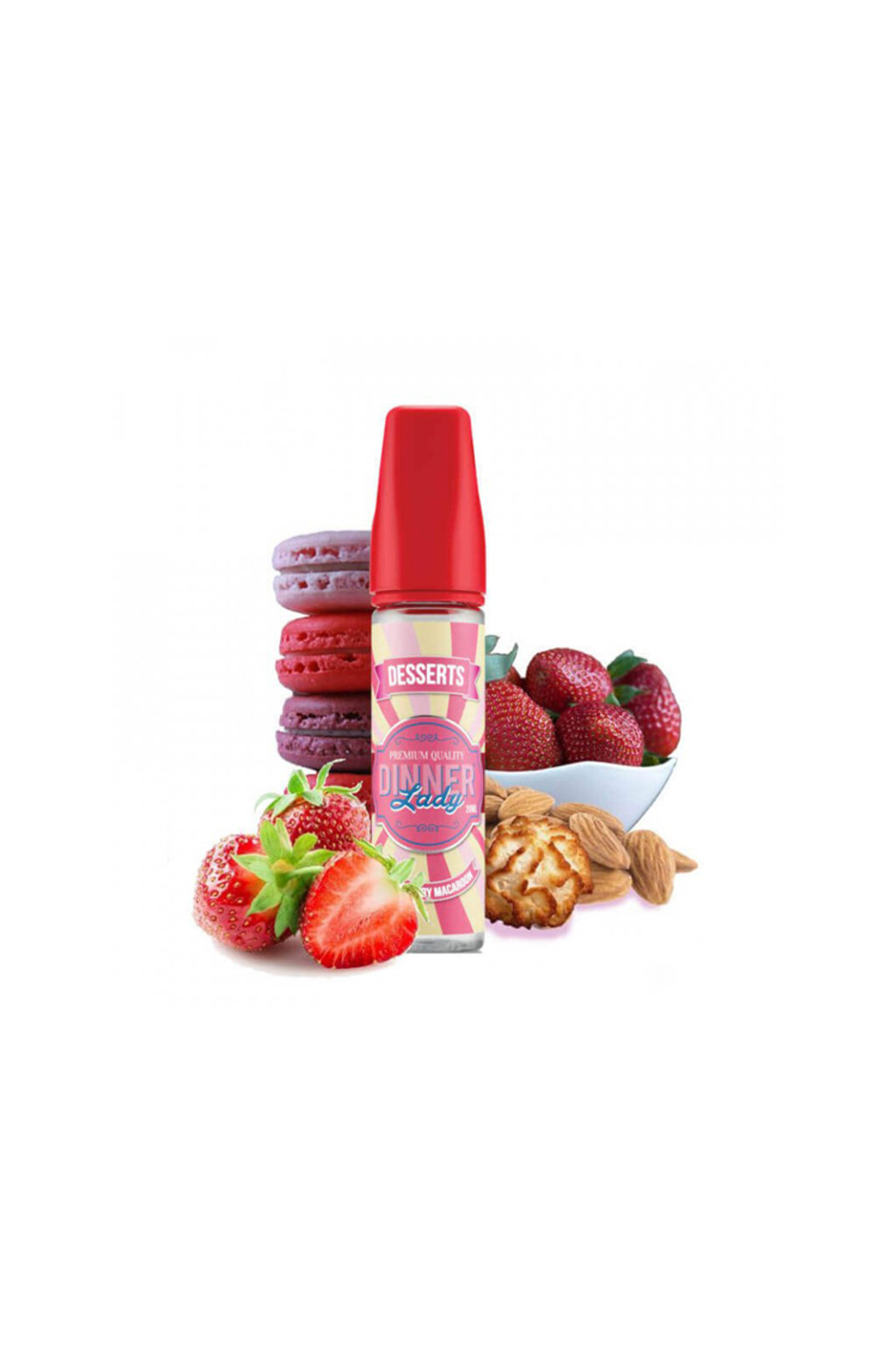 Dinner Lady - Strawberry Macaroon (60 ML) Likit