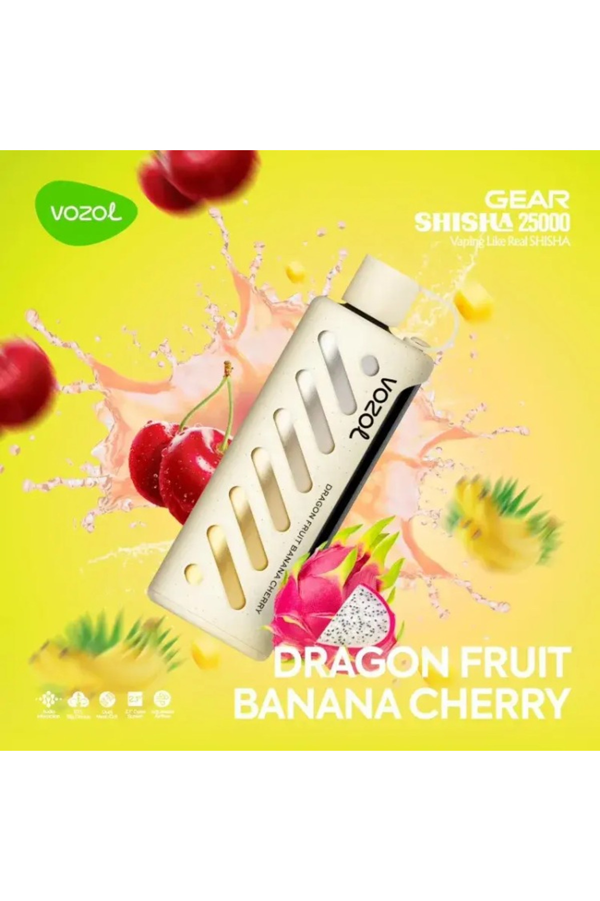 VOZOL GEAR 25000 Dragonfruit Banana Cherry