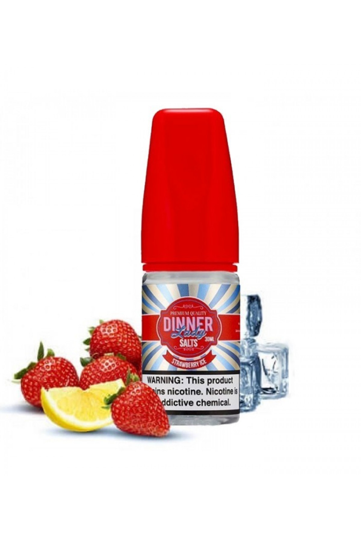 Dinner Lady Strawberry Ice Salt Likit 30ML (Çilek, Mentol)