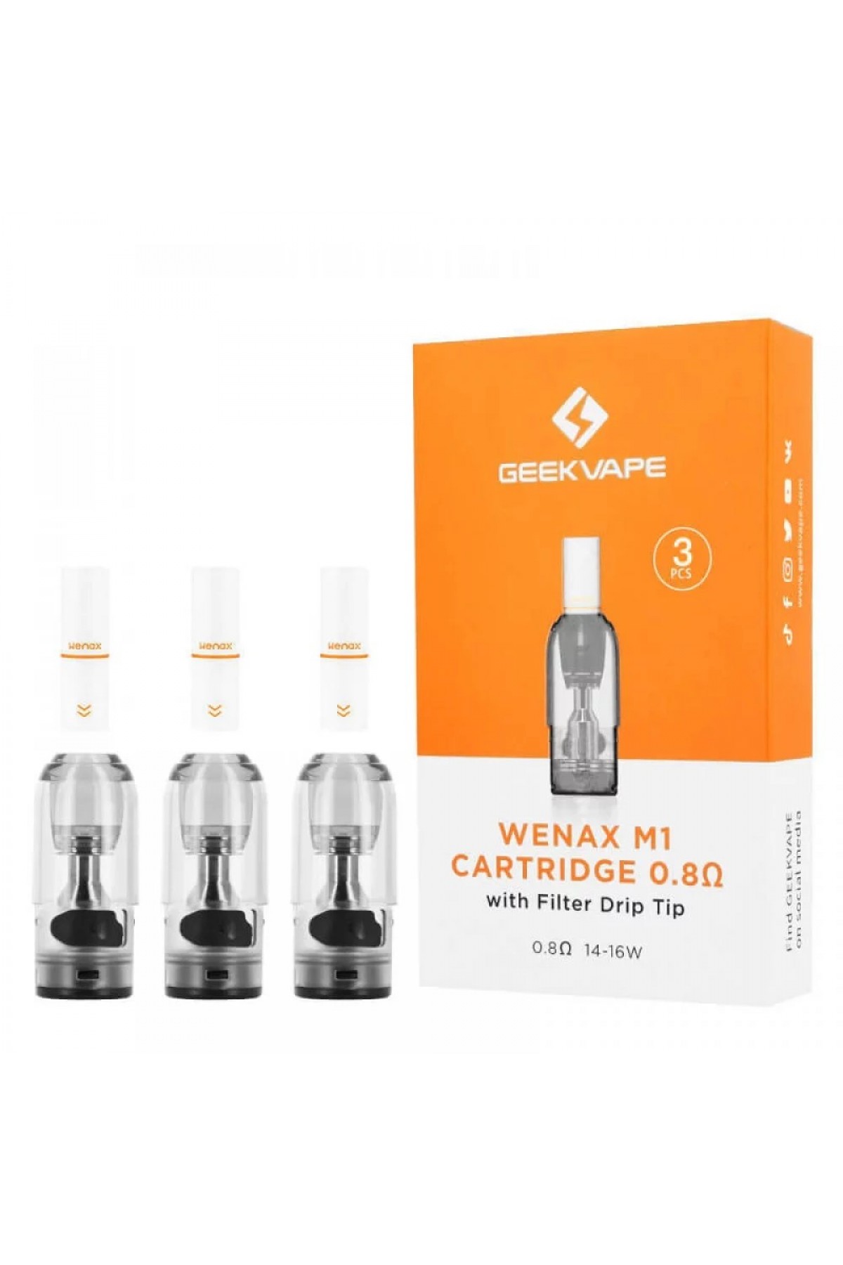 GeekVape WENAX M1 Filtreli Pod Kartuş (3 Adet)