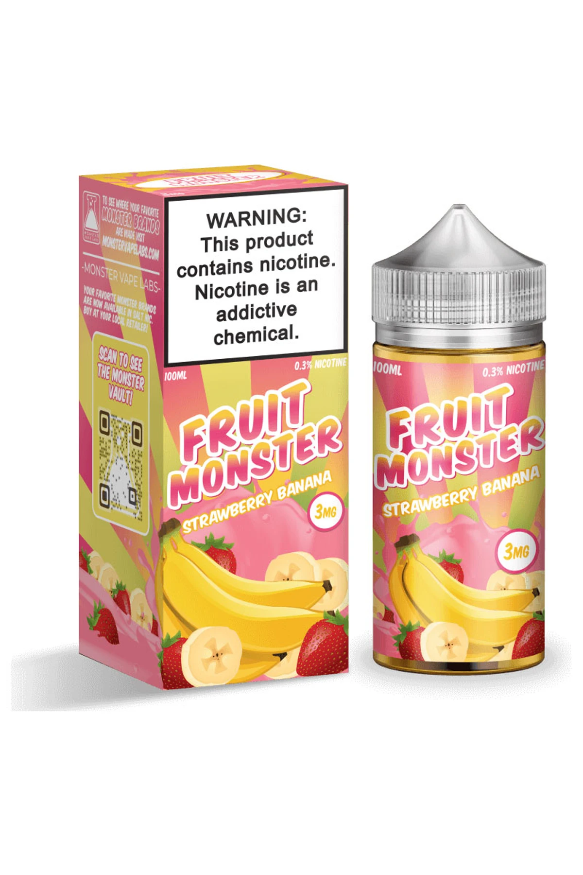 Jam Monster - Fruit Monster Strawberry Banana 100ML