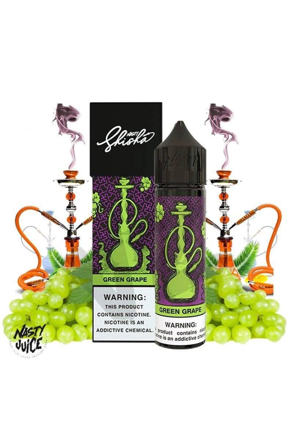 Nasty Juice Shisha Series - Green Grape Premium Likit (60ML)